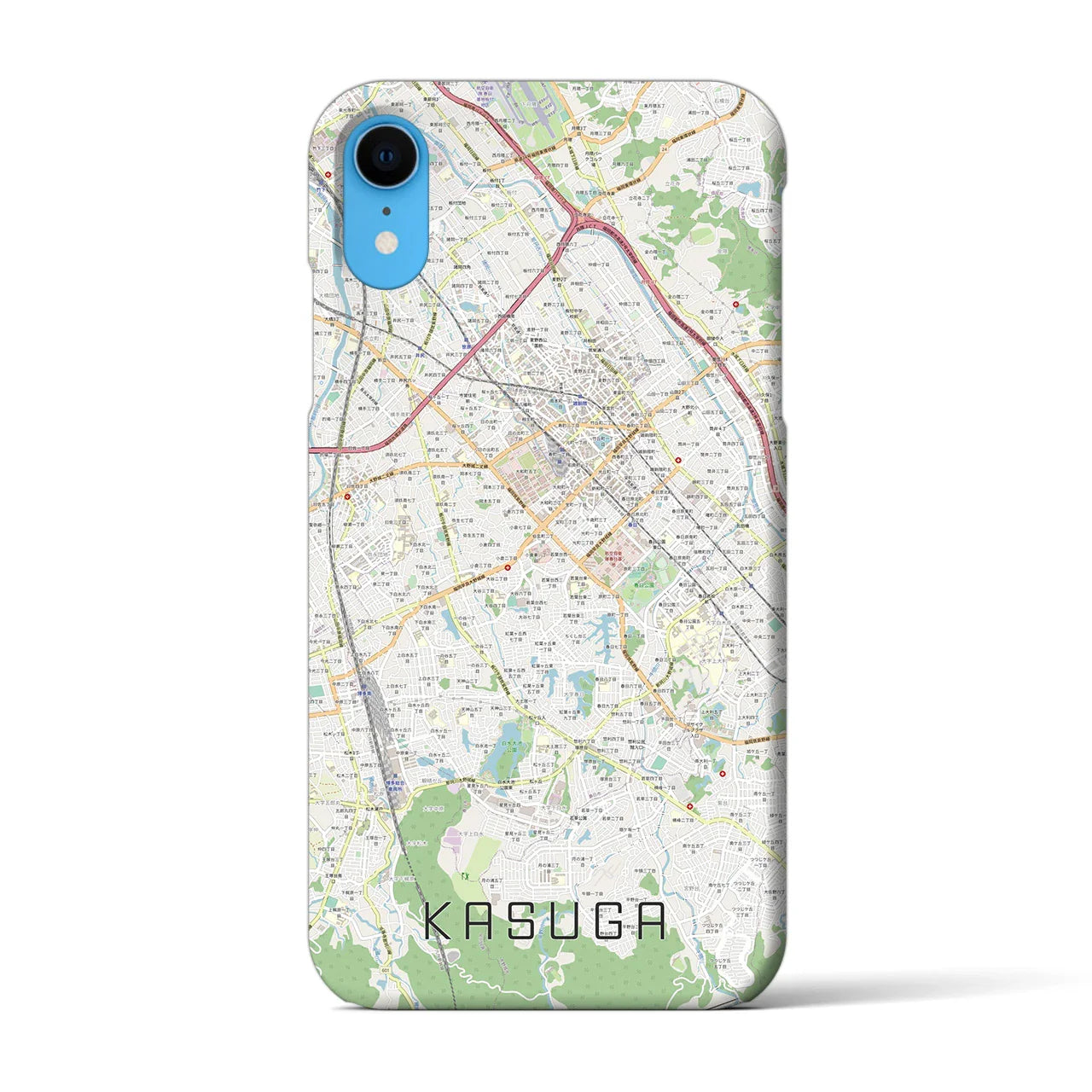 【春日(福岡県)】地図柄iPhoneケース(バックカバータイプ)