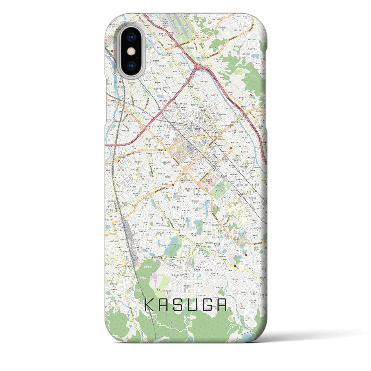 【春日(福岡県)】地図柄iPhoneケース(バックカバータイプ)