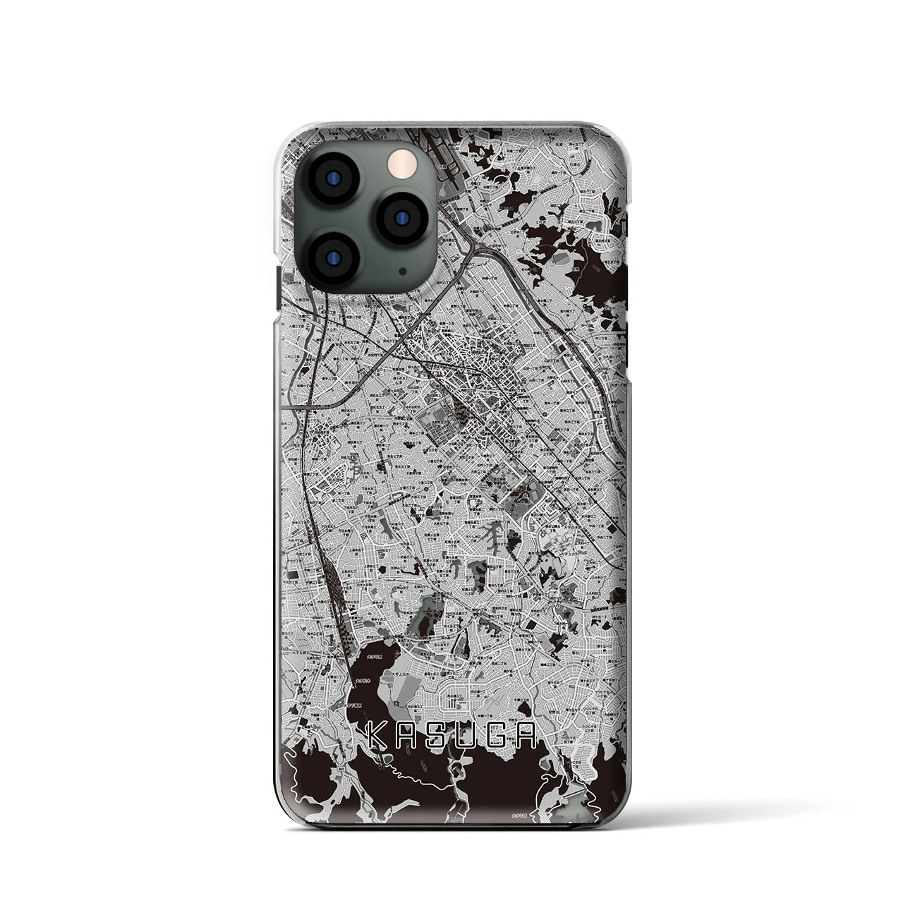 【春日(福岡県)】地図柄iPhoneケース(クリアタイプ)