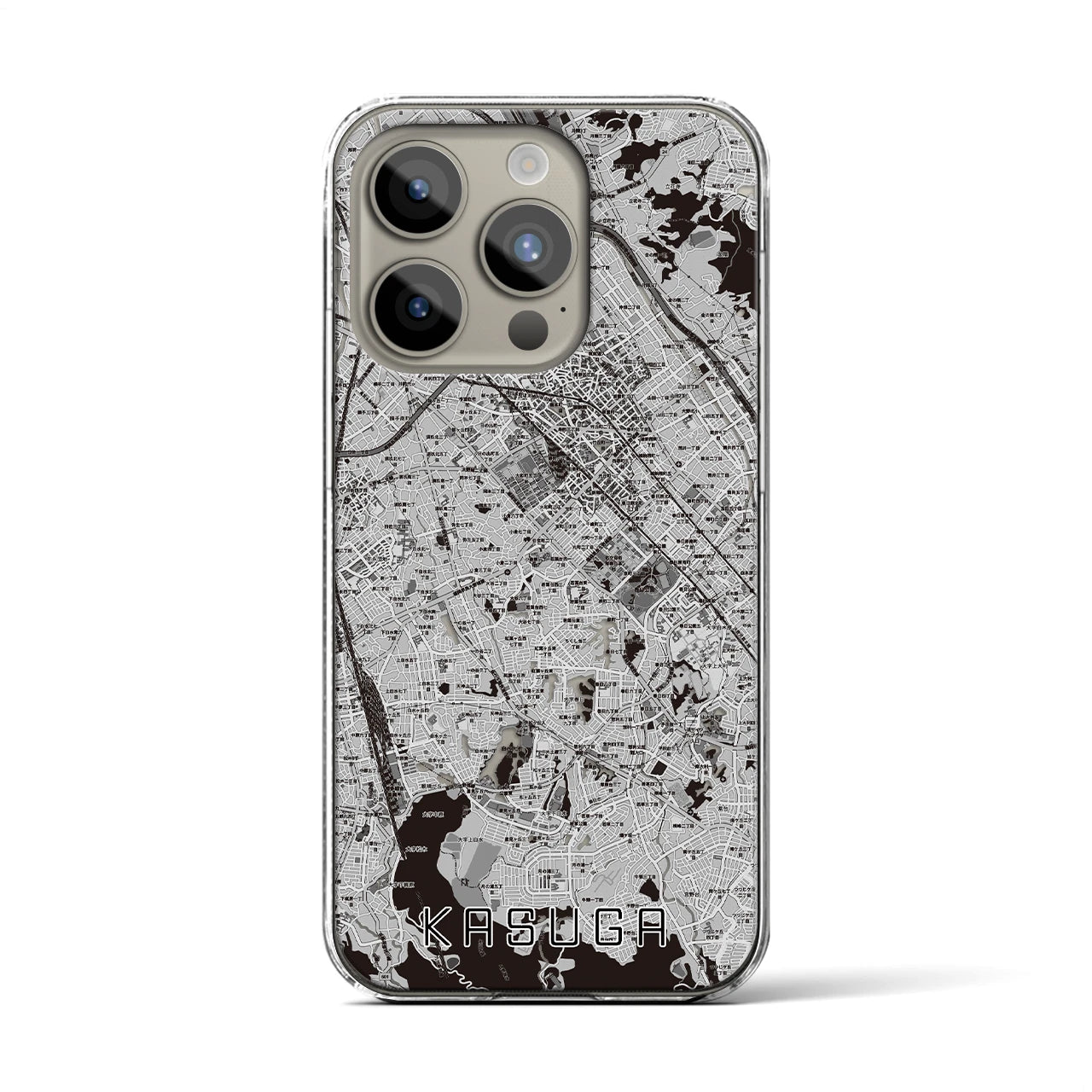 【春日(福岡県)】地図柄iPhoneケース(クリアタイプ)