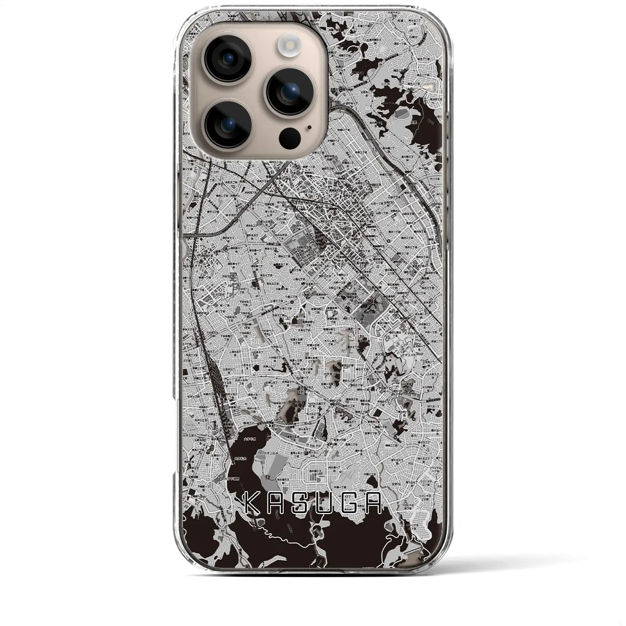 【春日(福岡県)】地図柄iPhoneケース(クリアタイプ)