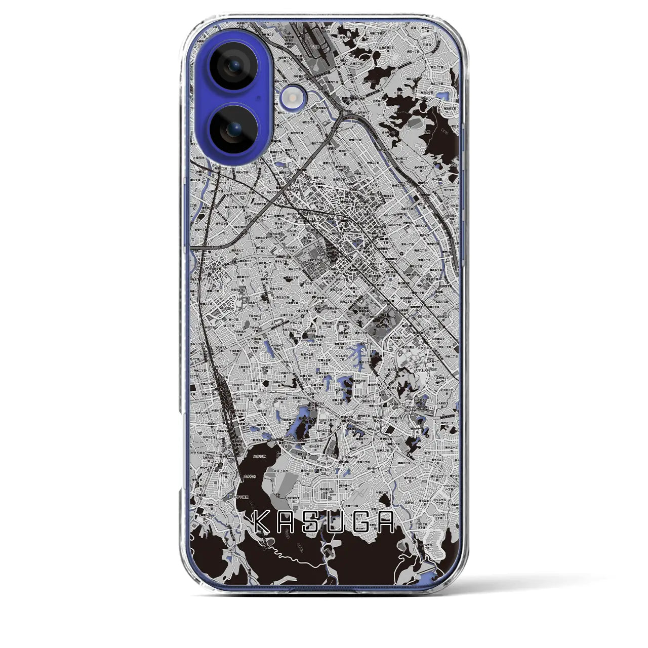 【春日(福岡県)】地図柄iPhoneケース(クリアタイプ)