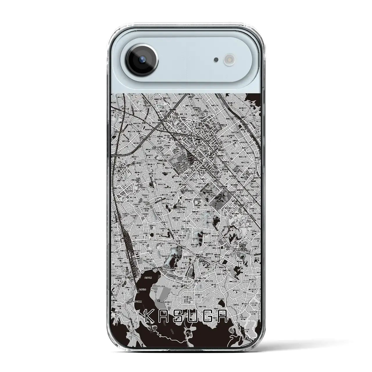 【春日(福岡県)】地図柄iPhoneケース(クリアタイプ)