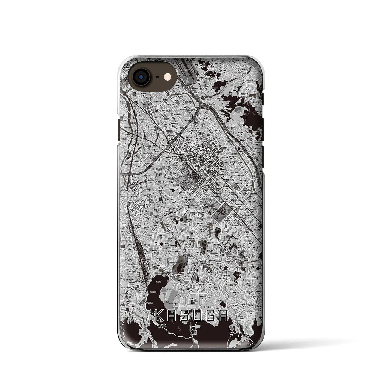 【春日(福岡県)】地図柄iPhoneケース(クリアタイプ)