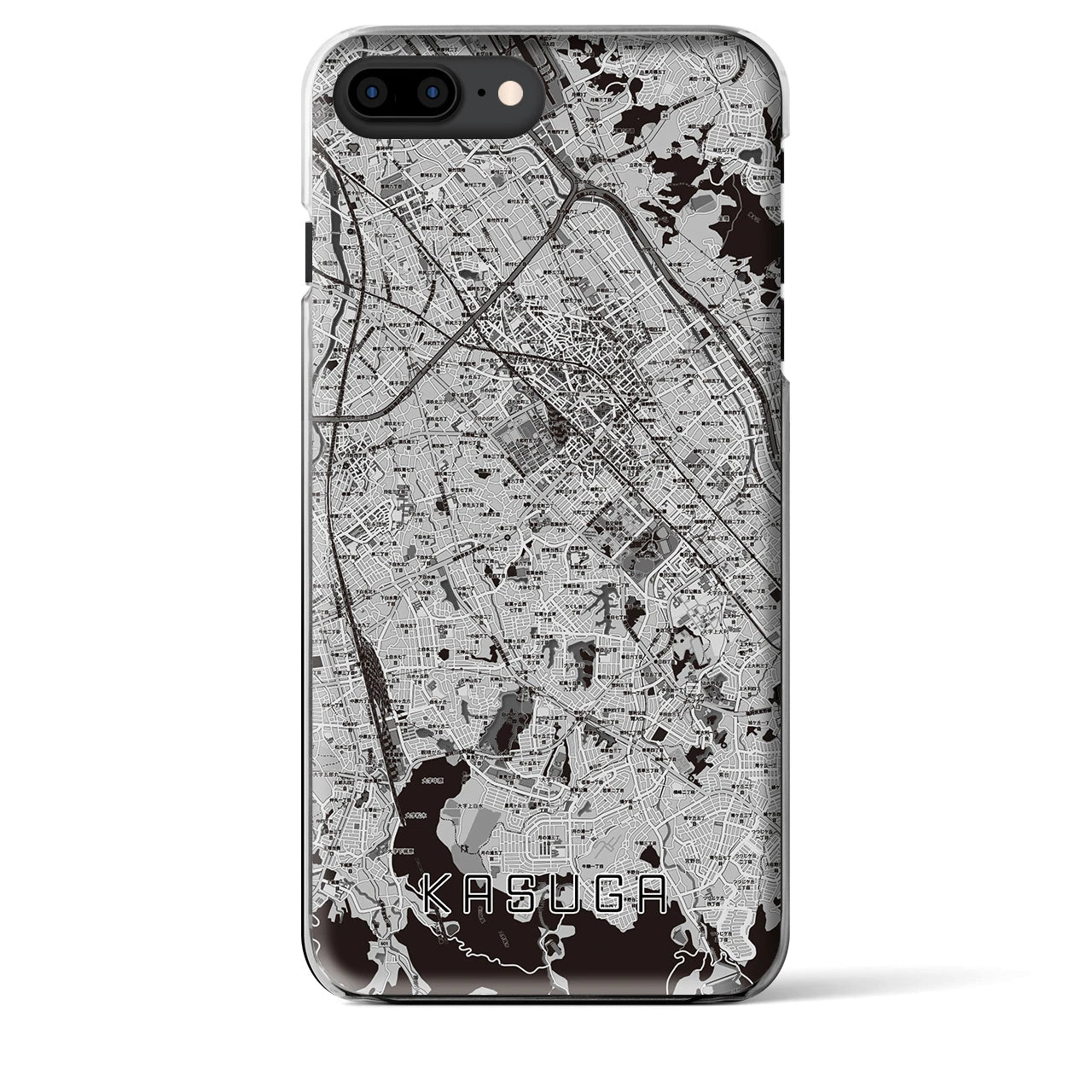 【春日(福岡県)】地図柄iPhoneケース(クリアタイプ)