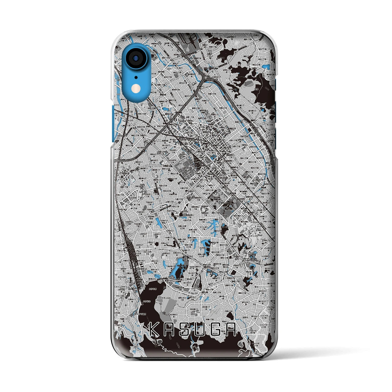 【春日(福岡県)】地図柄iPhoneケース(クリアタイプ)