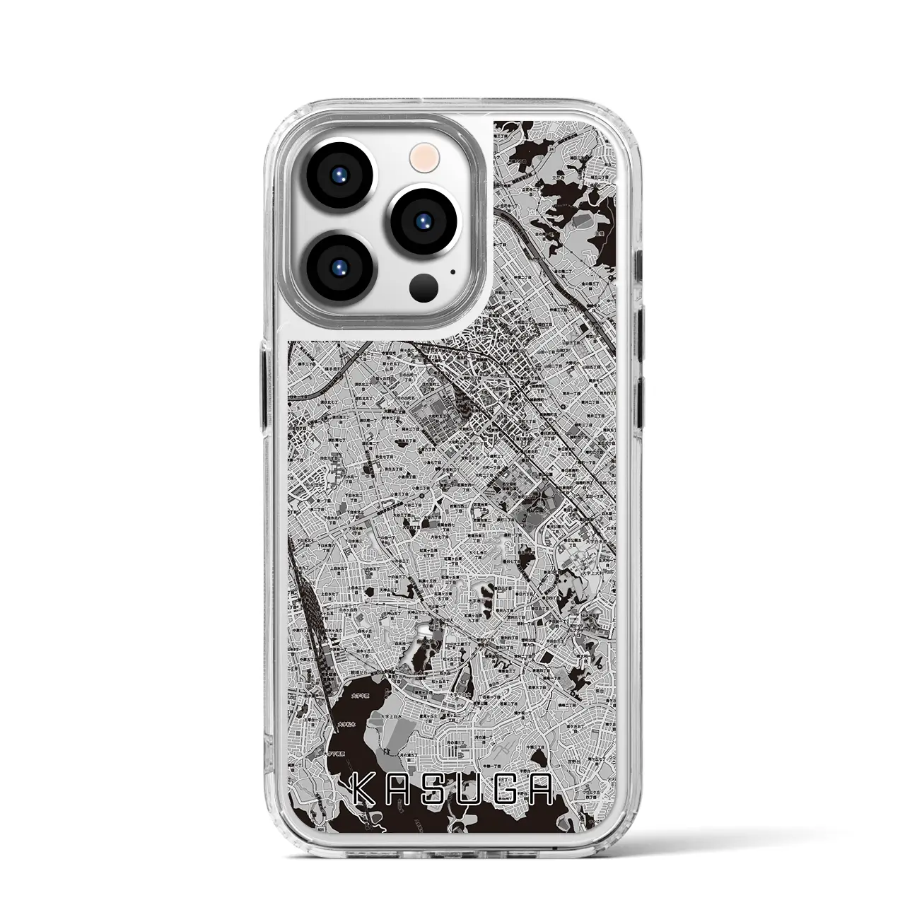 【春日(福岡県)】地図柄iPhoneケース(MagSafeタイプ)