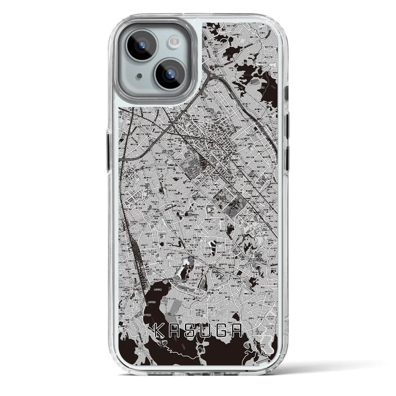 【春日(福岡県)】地図柄iPhoneケース(MagSafeタイプ)