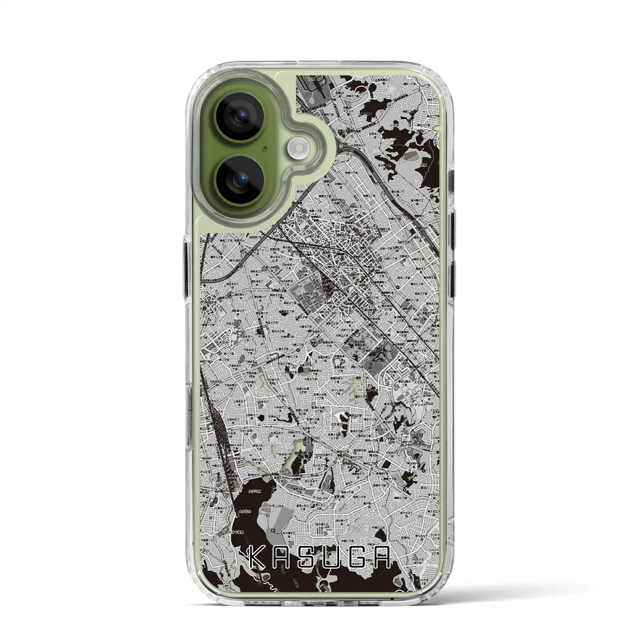 【春日(福岡県)】地図柄iPhoneケース(MagSafeタイプ)