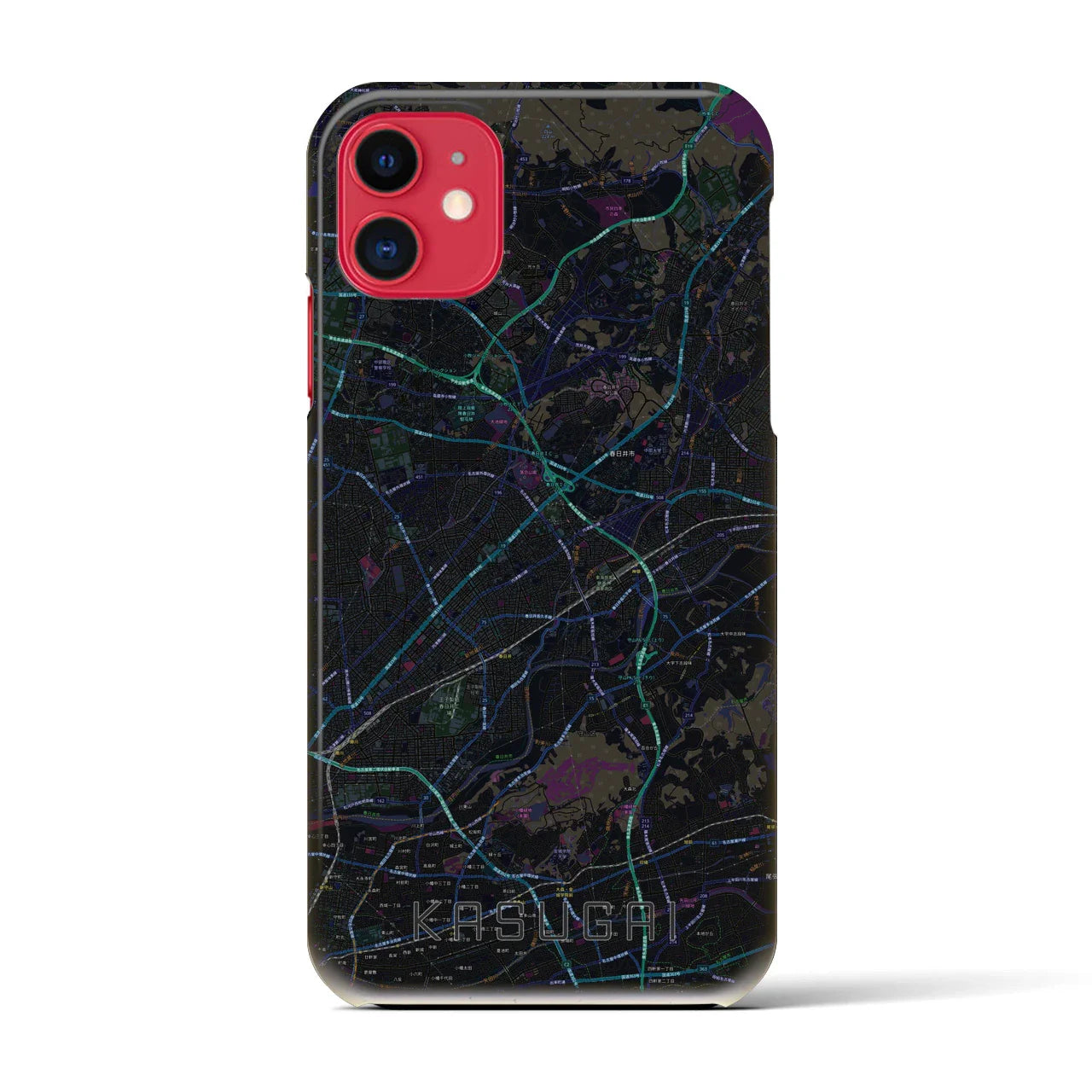 【春日井(愛知県)】地図柄iPhoneケース(バックカバータイプ)