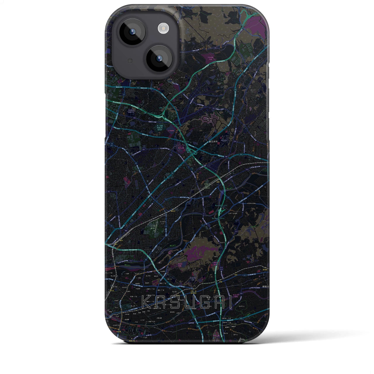 【春日井(愛知県)】地図柄iPhoneケース(バックカバータイプ)