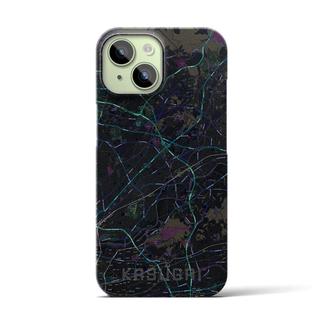 【春日井(愛知県)】地図柄iPhoneケース(バックカバータイプ)