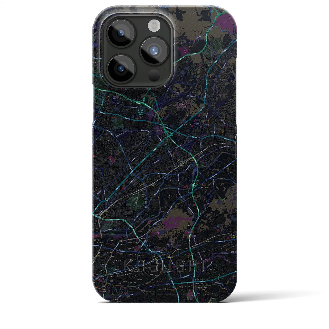 【春日井(愛知県)】地図柄iPhoneケース(バックカバータイプ)