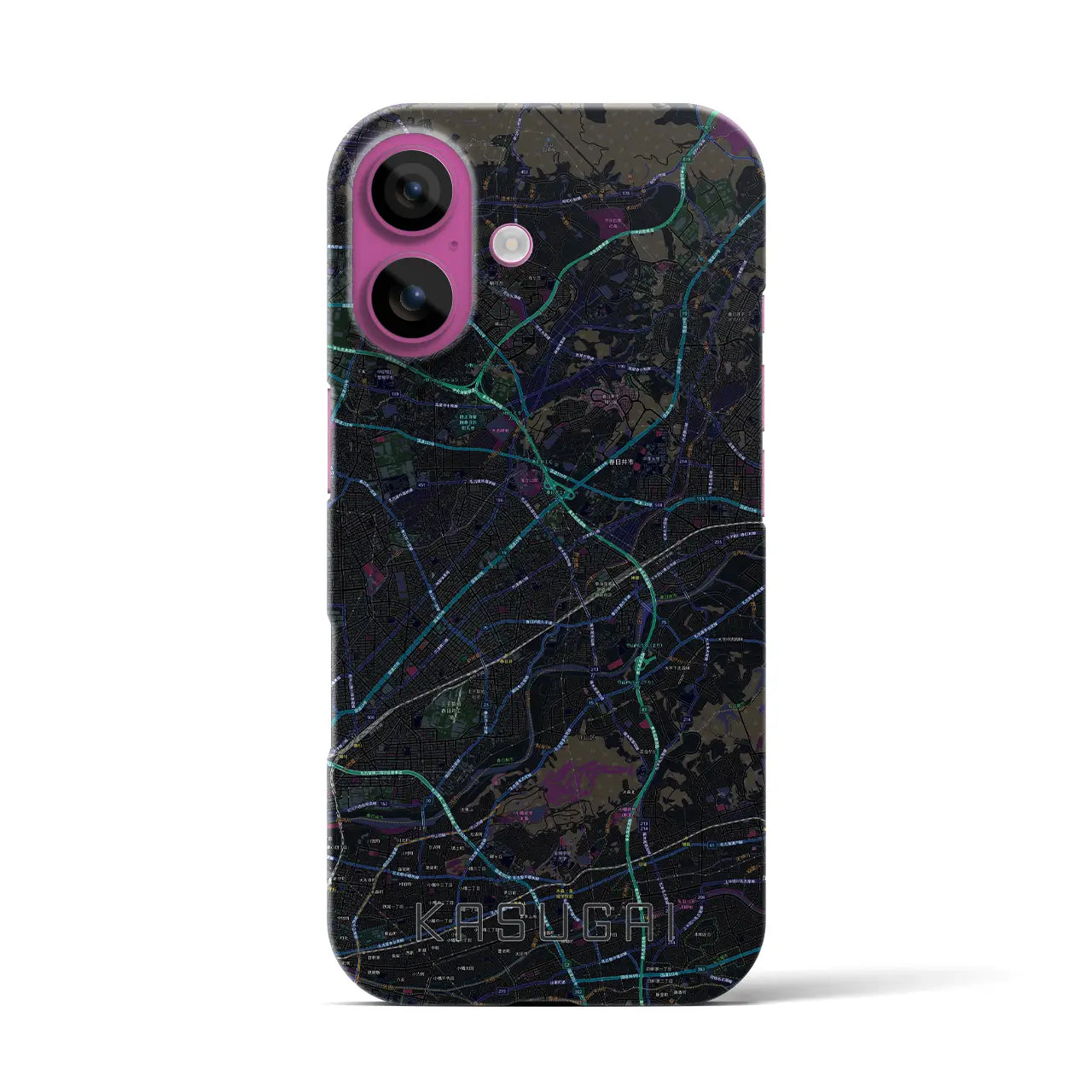 【春日井(愛知県)】地図柄iPhoneケース(バックカバータイプ)