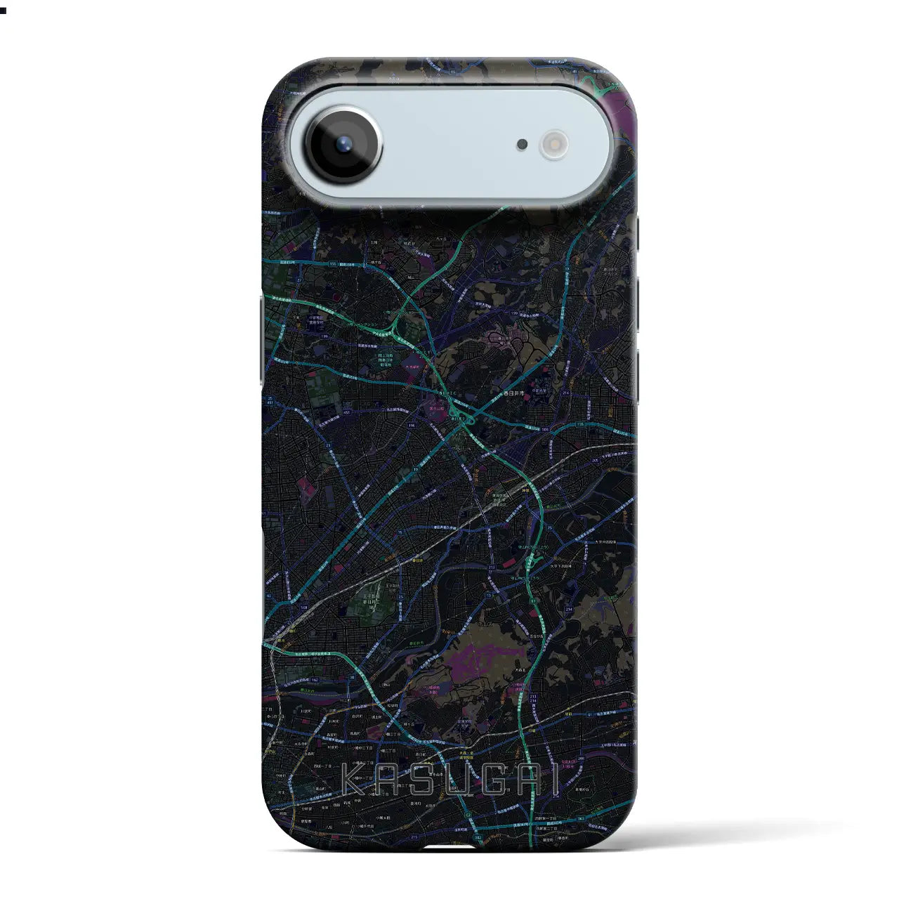 【春日井(愛知県)】地図柄iPhoneケース(バックカバータイプ)