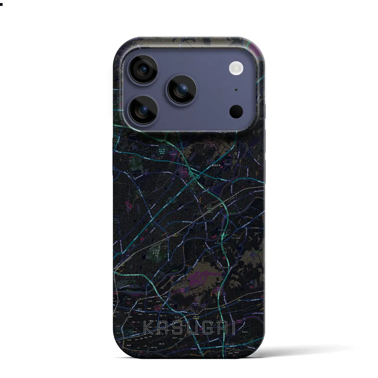 【春日井(愛知県)】地図柄iPhoneケース(バックカバータイプ)