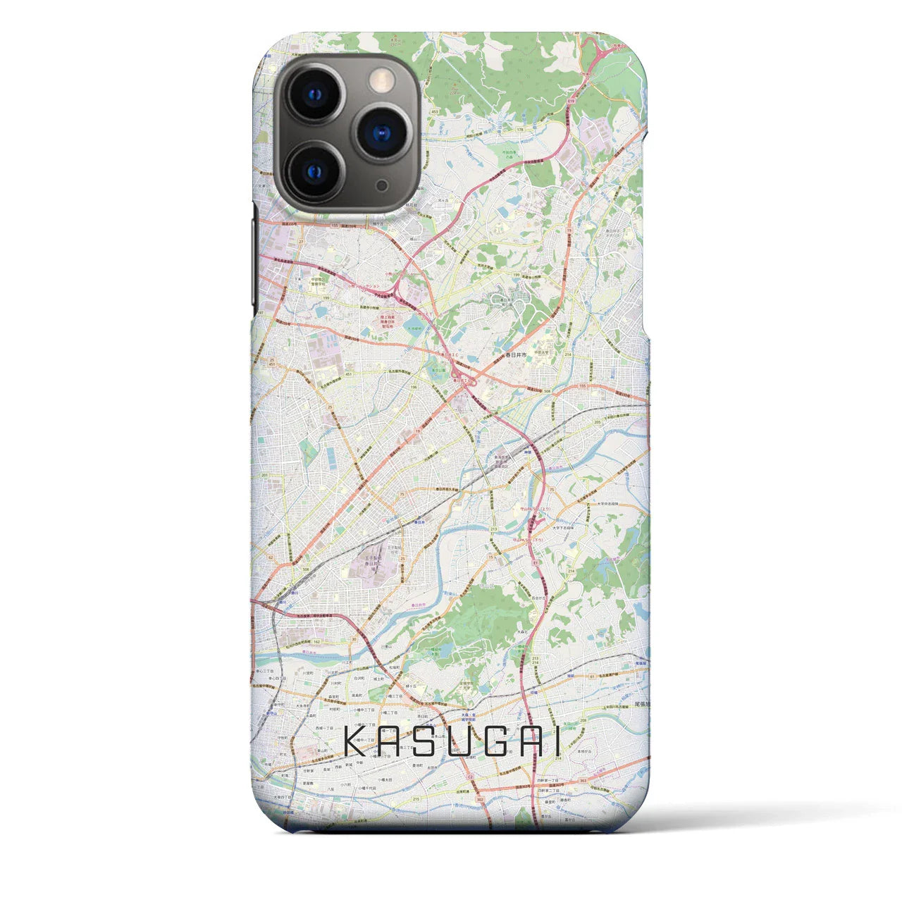 【春日井(愛知県)】地図柄iPhoneケース(バックカバータイプ)