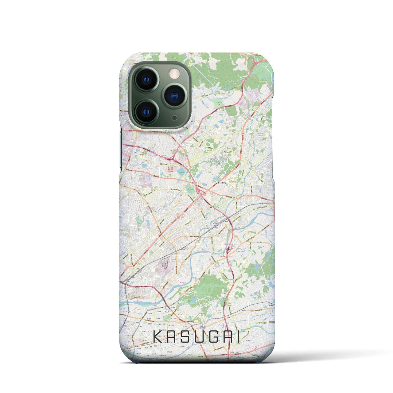 【春日井(愛知県)】地図柄iPhoneケース(バックカバータイプ)
