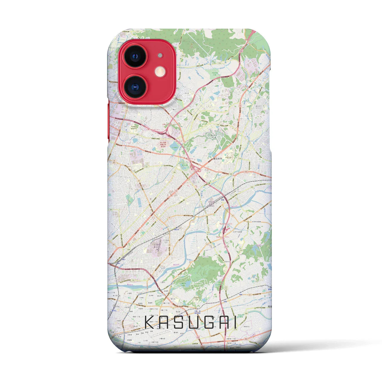 【春日井(愛知県)】地図柄iPhoneケース(バックカバータイプ)