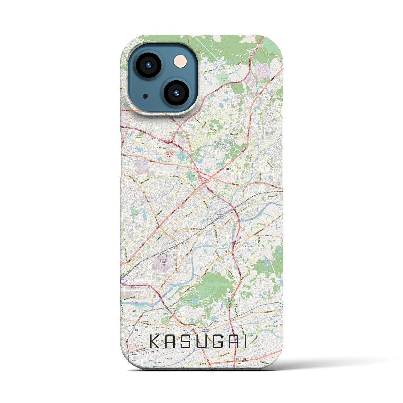 【春日井(愛知県)】地図柄iPhoneケース(バックカバータイプ)