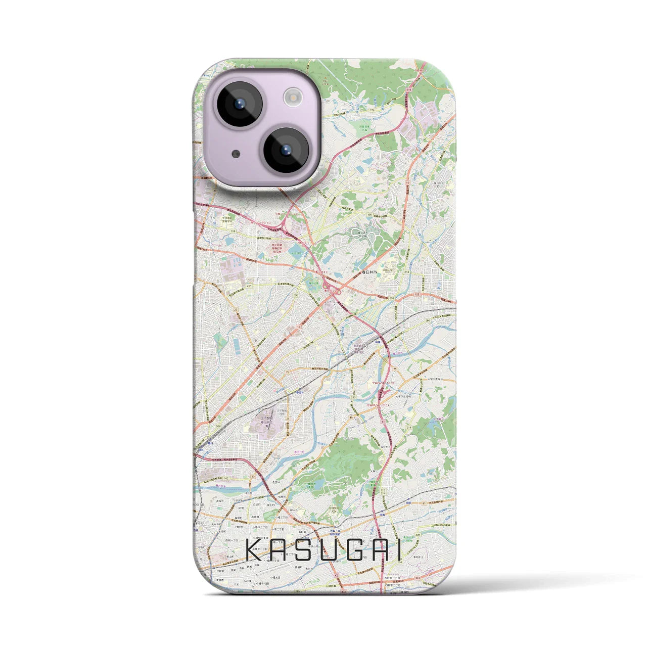 【春日井(愛知県)】地図柄iPhoneケース(バックカバータイプ)