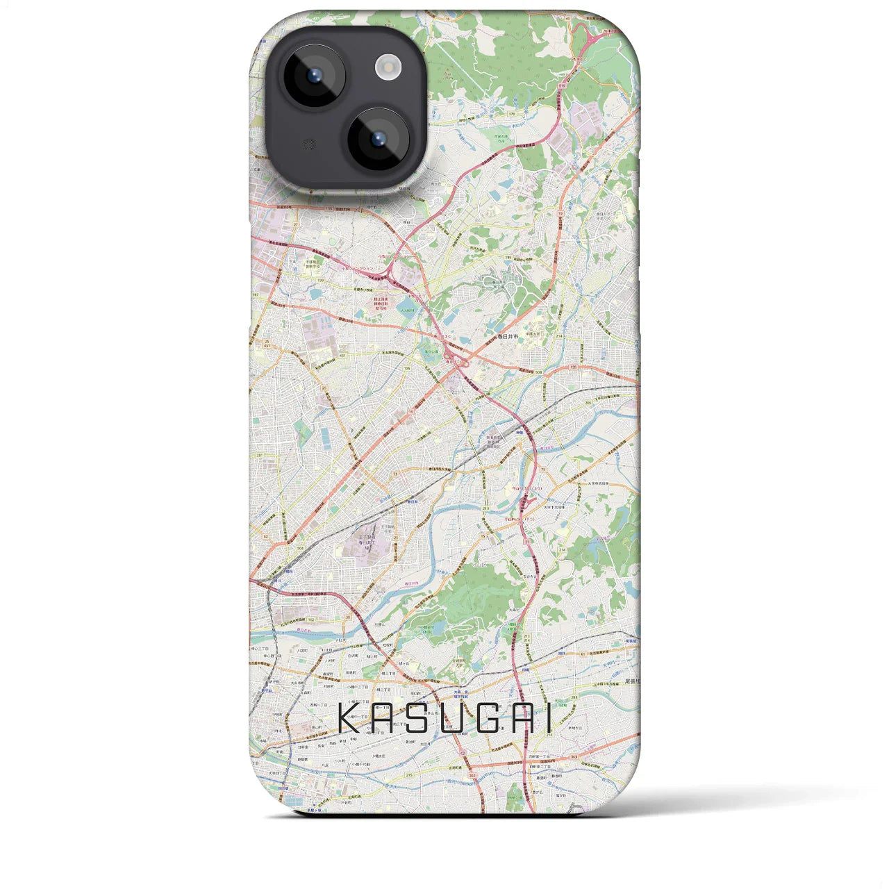 【春日井(愛知県)】地図柄iPhoneケース(バックカバータイプ)