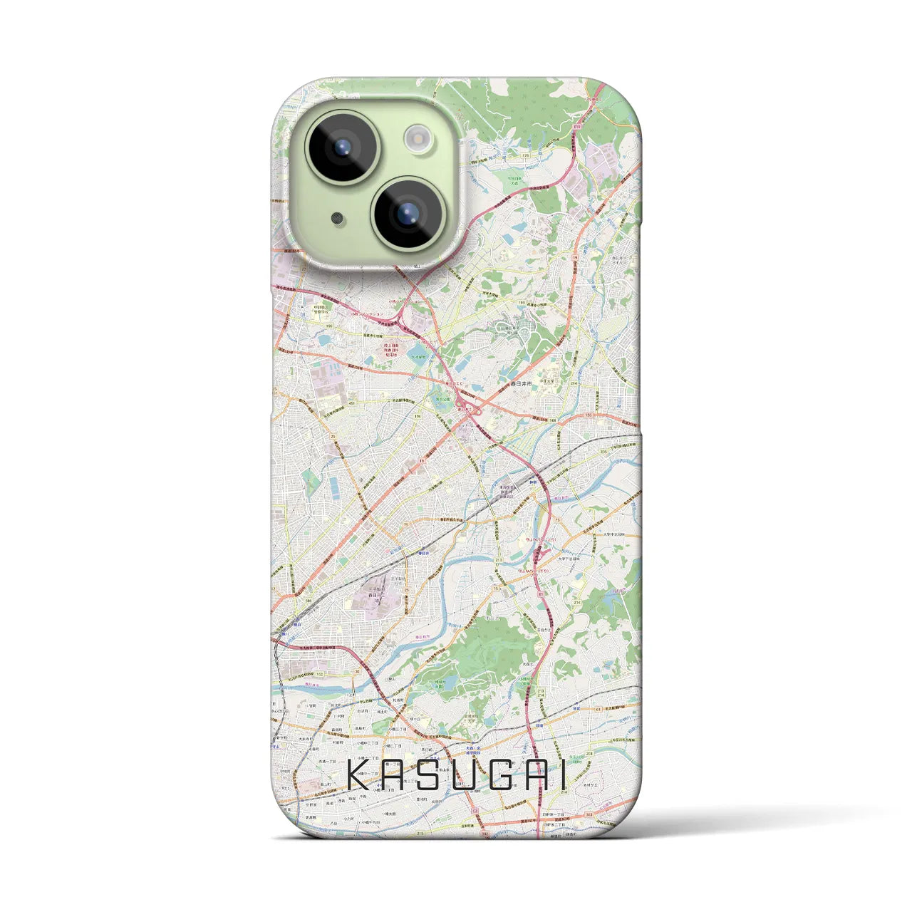 【春日井(愛知県)】地図柄iPhoneケース(バックカバータイプ)