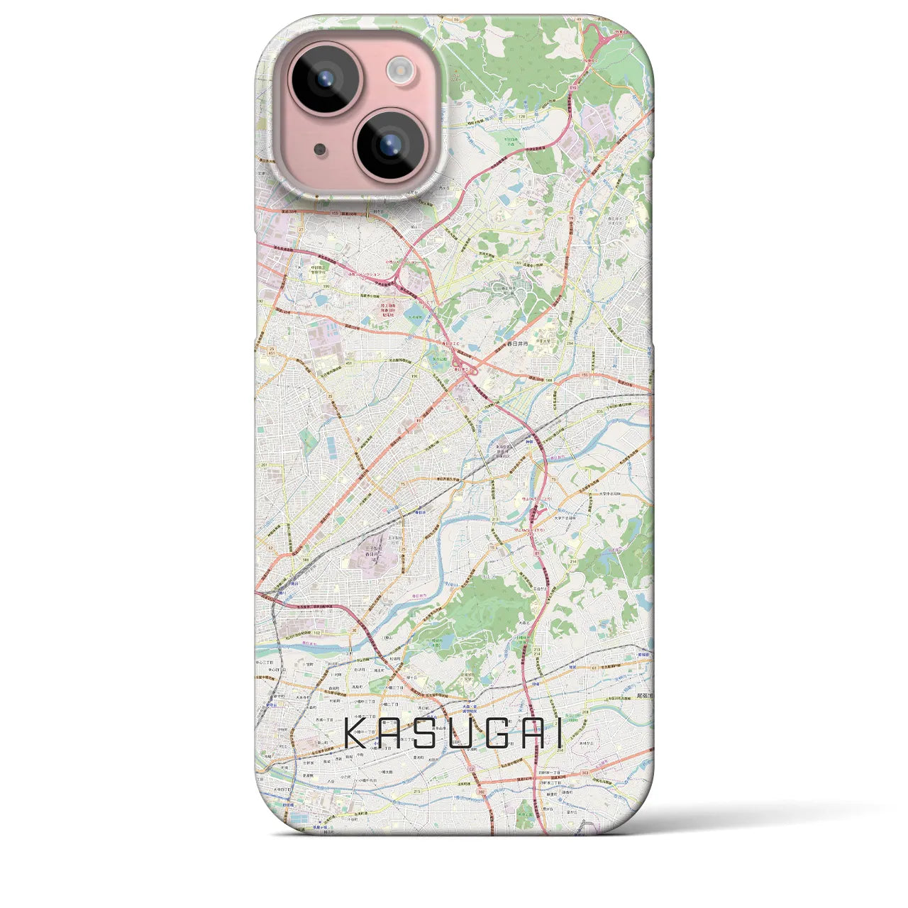 【春日井(愛知県)】地図柄iPhoneケース(バックカバータイプ)