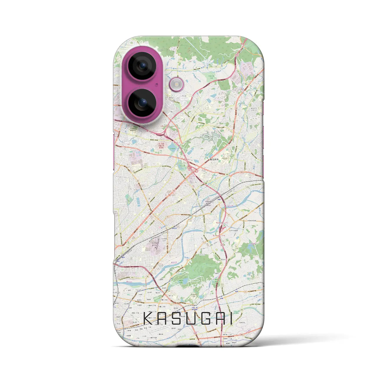 【春日井(愛知県)】地図柄iPhoneケース(バックカバータイプ)