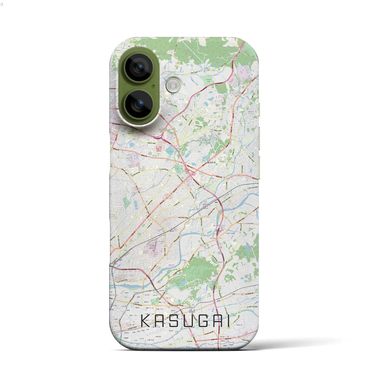 【春日井(愛知県)】地図柄iPhoneケース(バックカバータイプ)