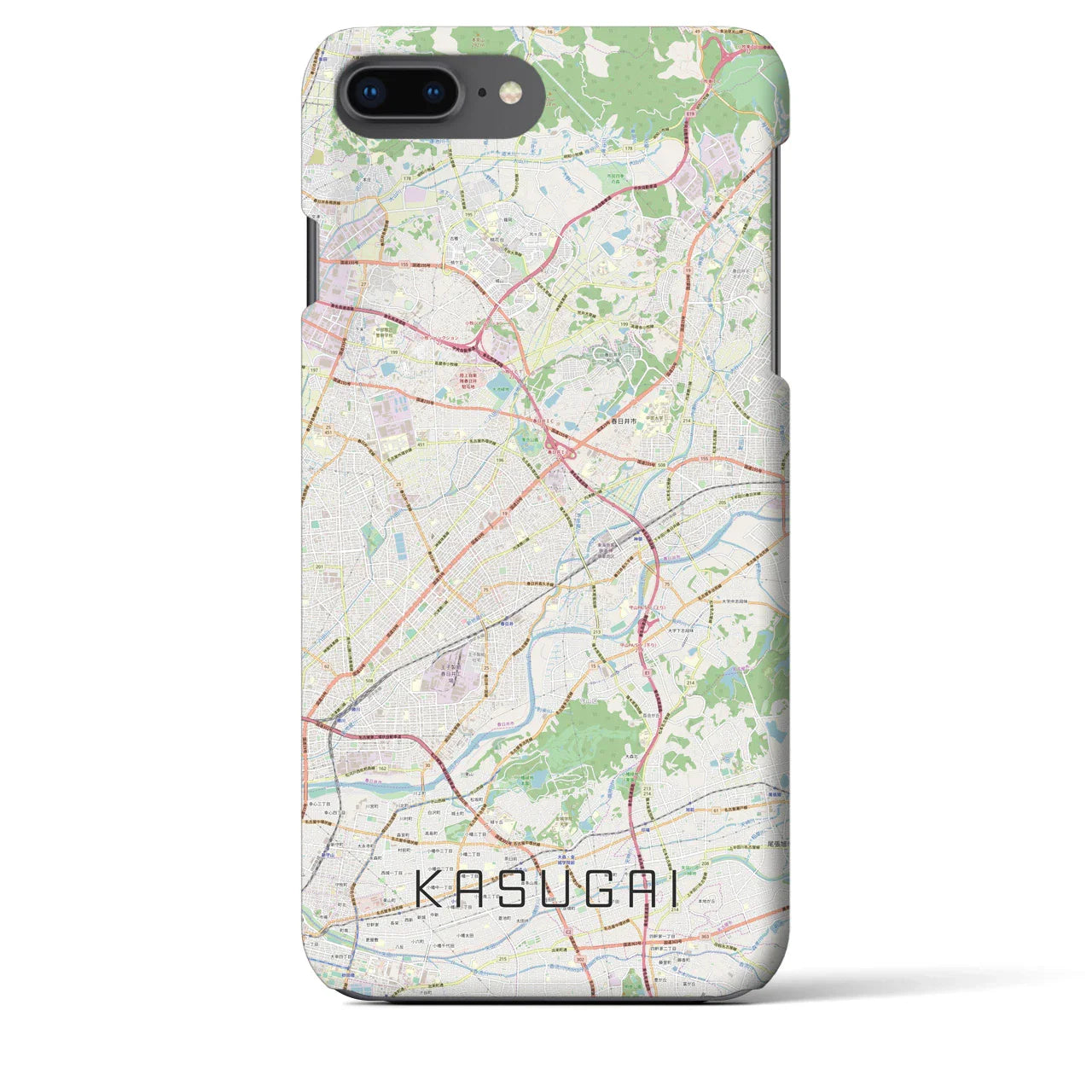 【春日井(愛知県)】地図柄iPhoneケース(バックカバータイプ)