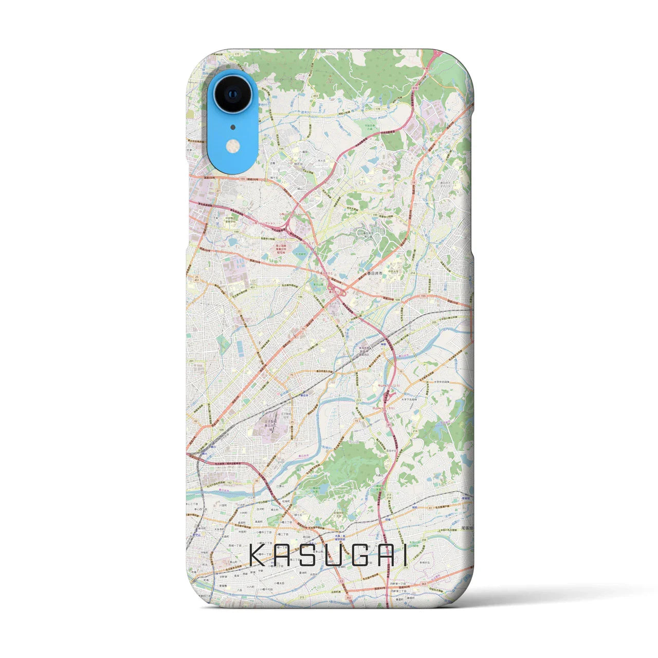 【春日井(愛知県)】地図柄iPhoneケース(バックカバータイプ)