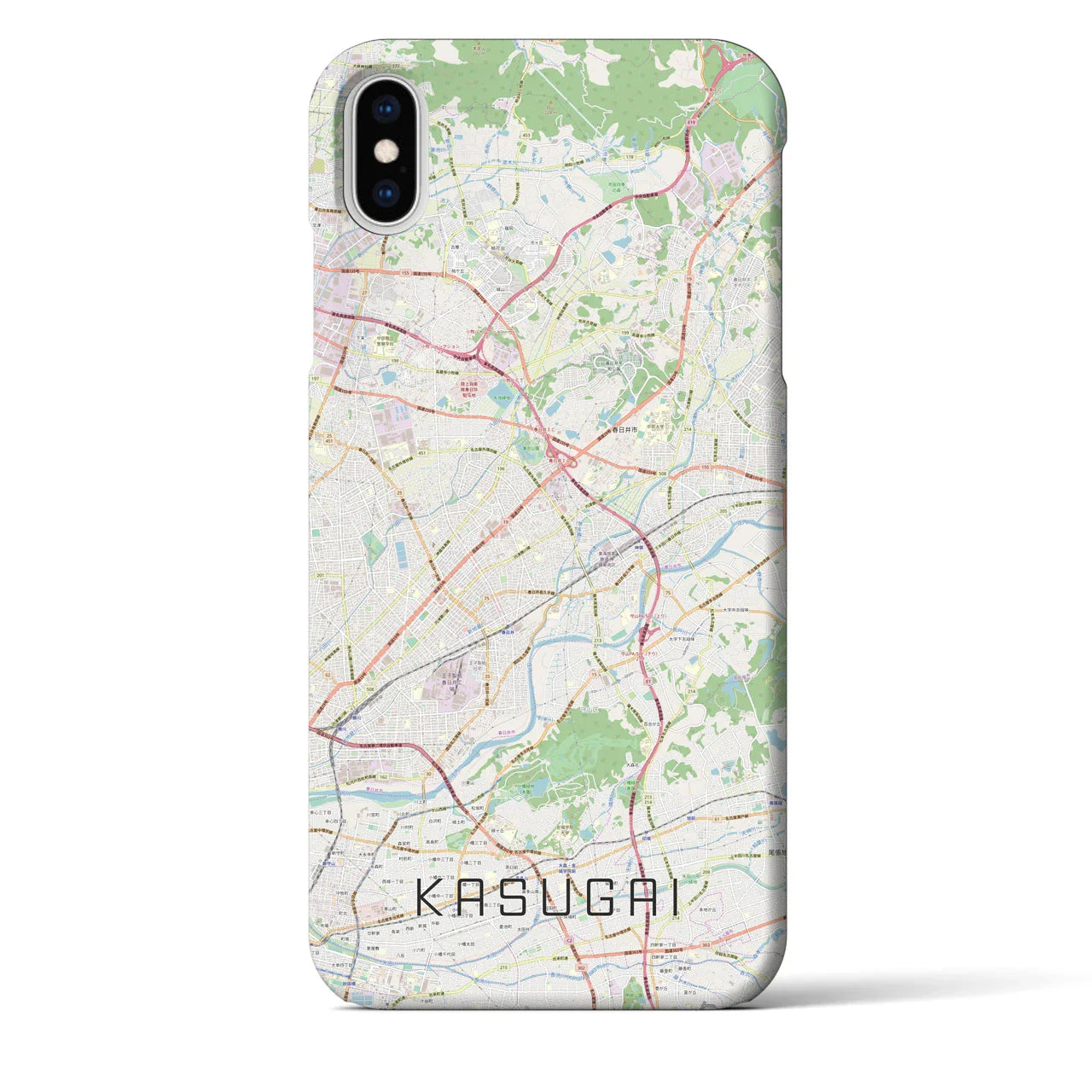 【春日井(愛知県)】地図柄iPhoneケース(バックカバータイプ)