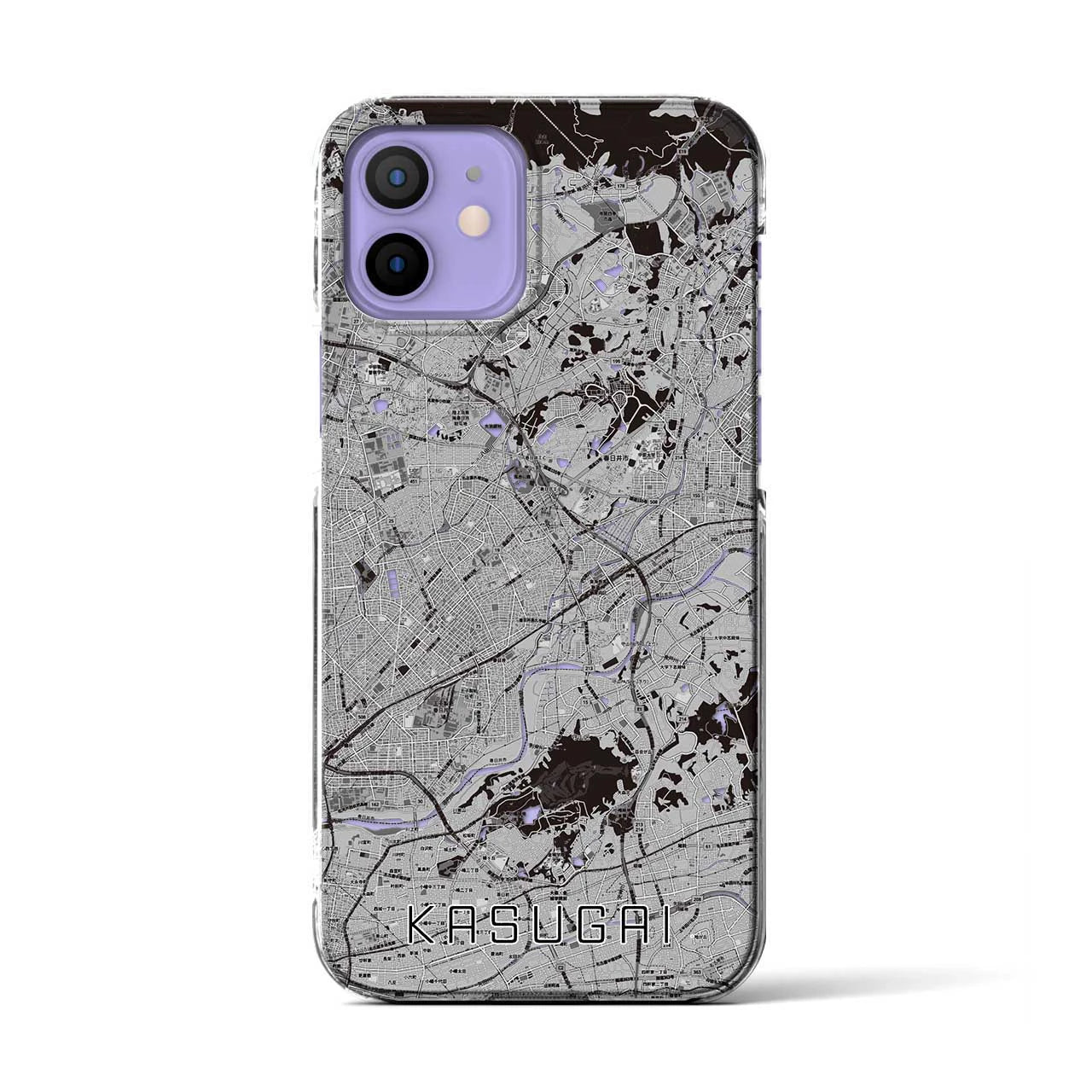 【春日井(愛知県)】地図柄iPhoneケース(クリアタイプ)