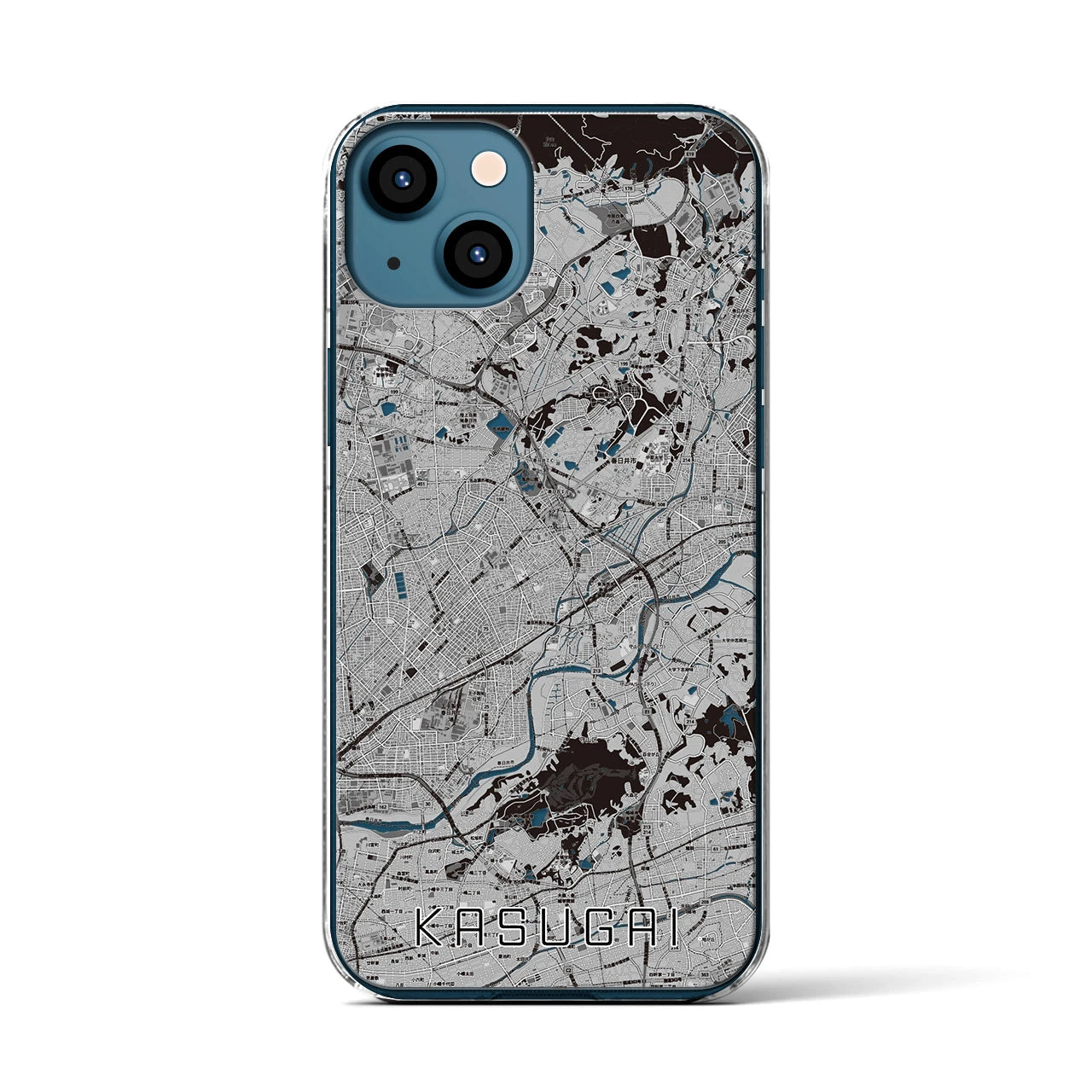 【春日井(愛知県)】地図柄iPhoneケース(クリアタイプ)