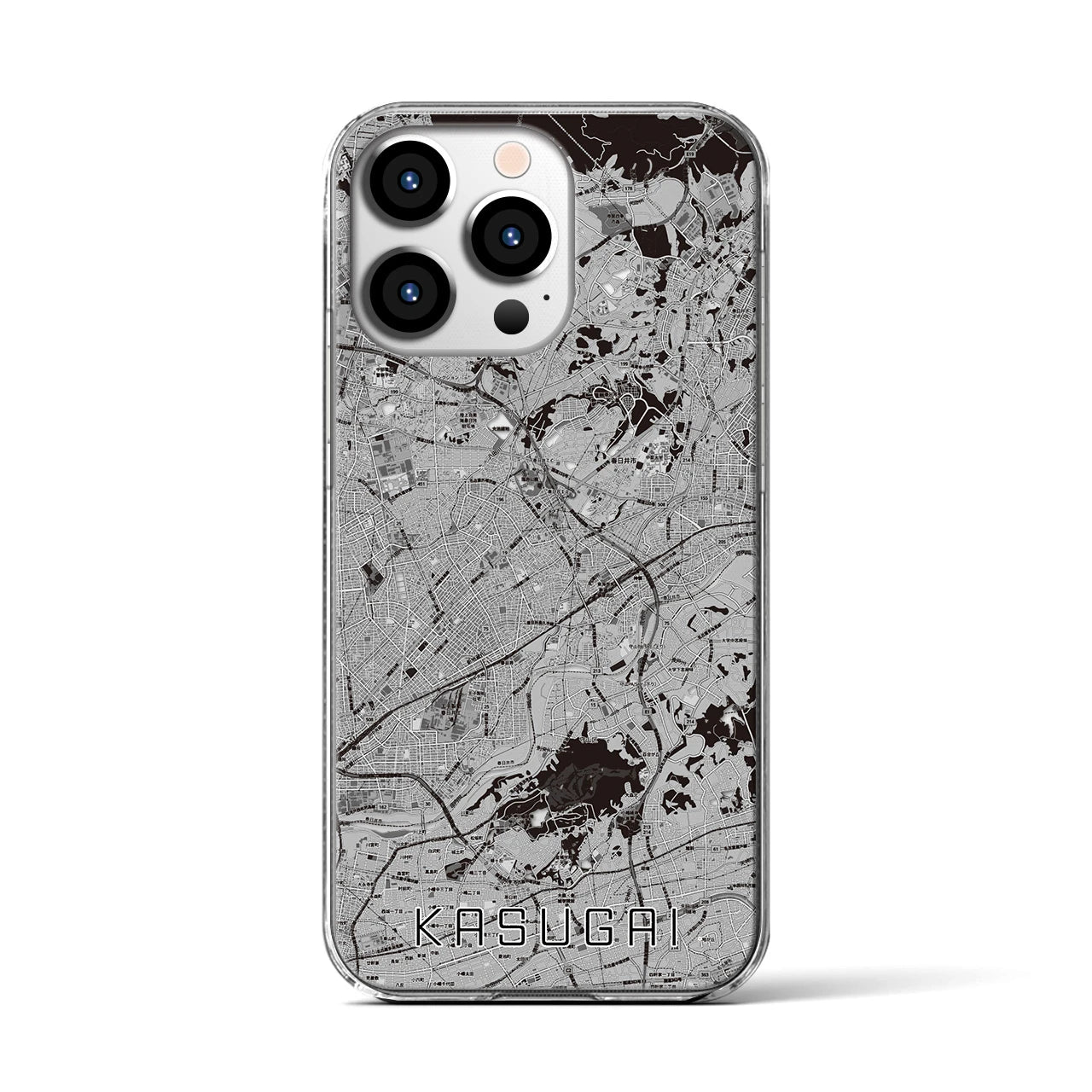 【春日井(愛知県)】地図柄iPhoneケース(クリアタイプ)