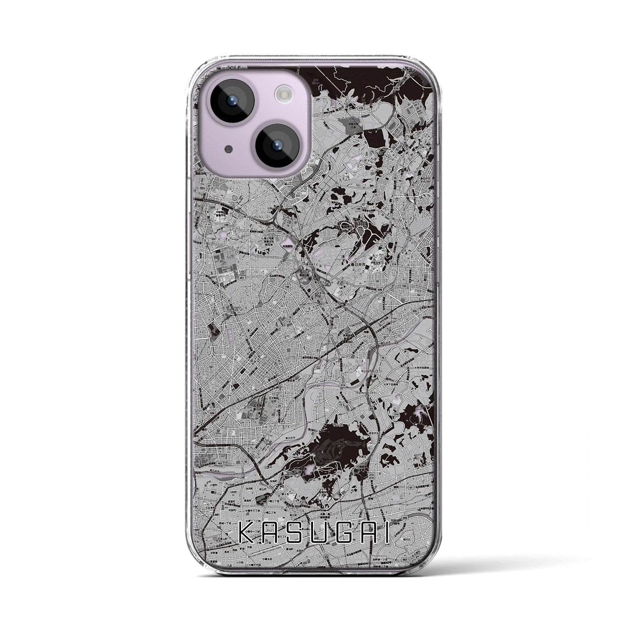 【春日井(愛知県)】地図柄iPhoneケース(クリアタイプ)