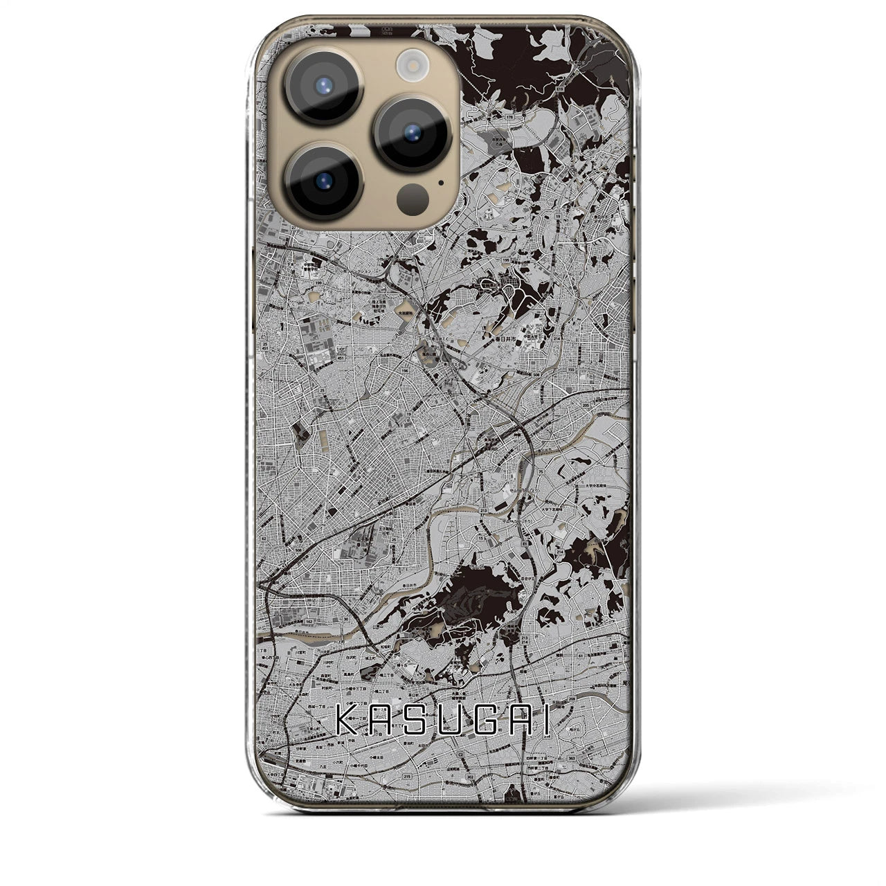 【春日井(愛知県)】地図柄iPhoneケース(クリアタイプ)