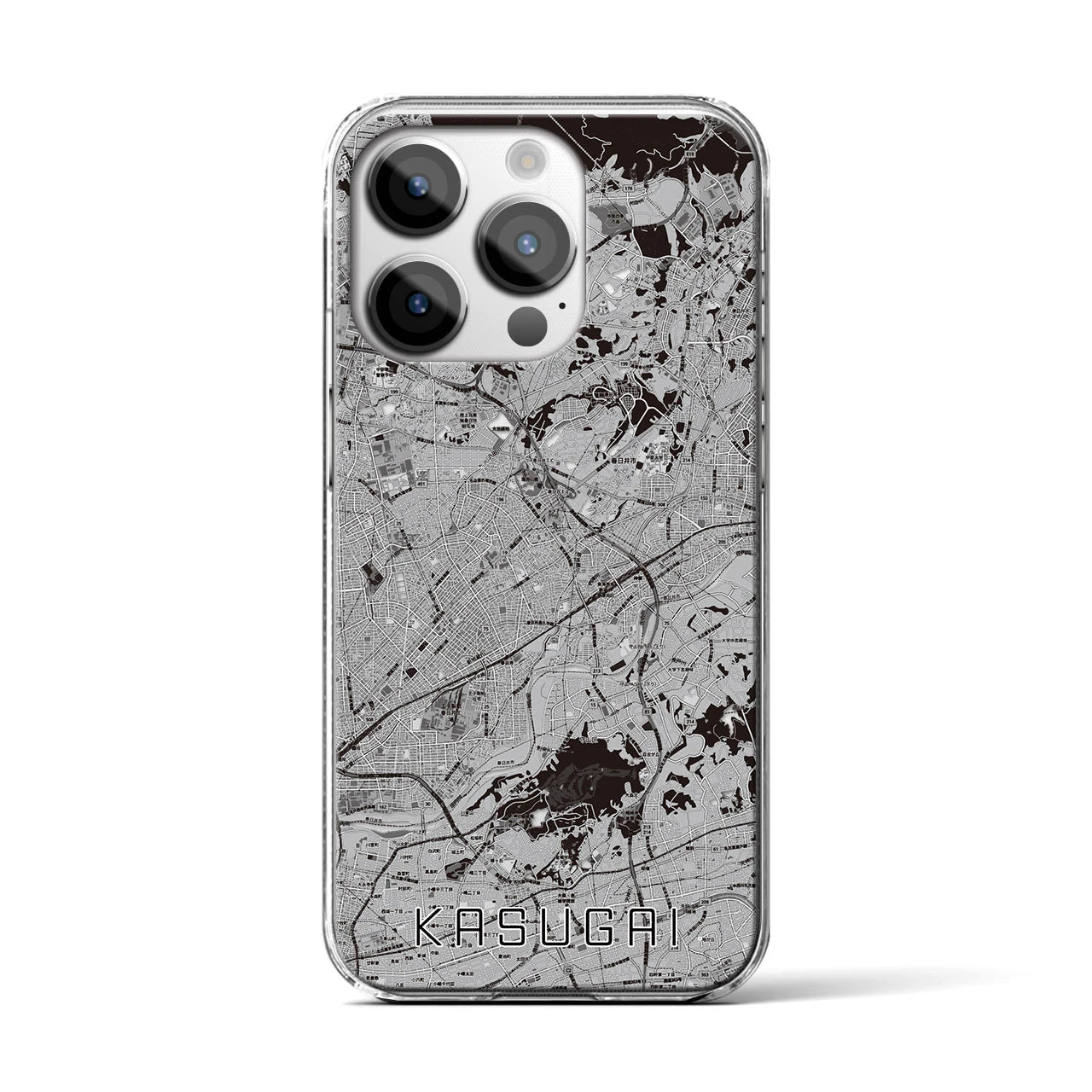 【春日井(愛知県)】地図柄iPhoneケース(クリアタイプ)