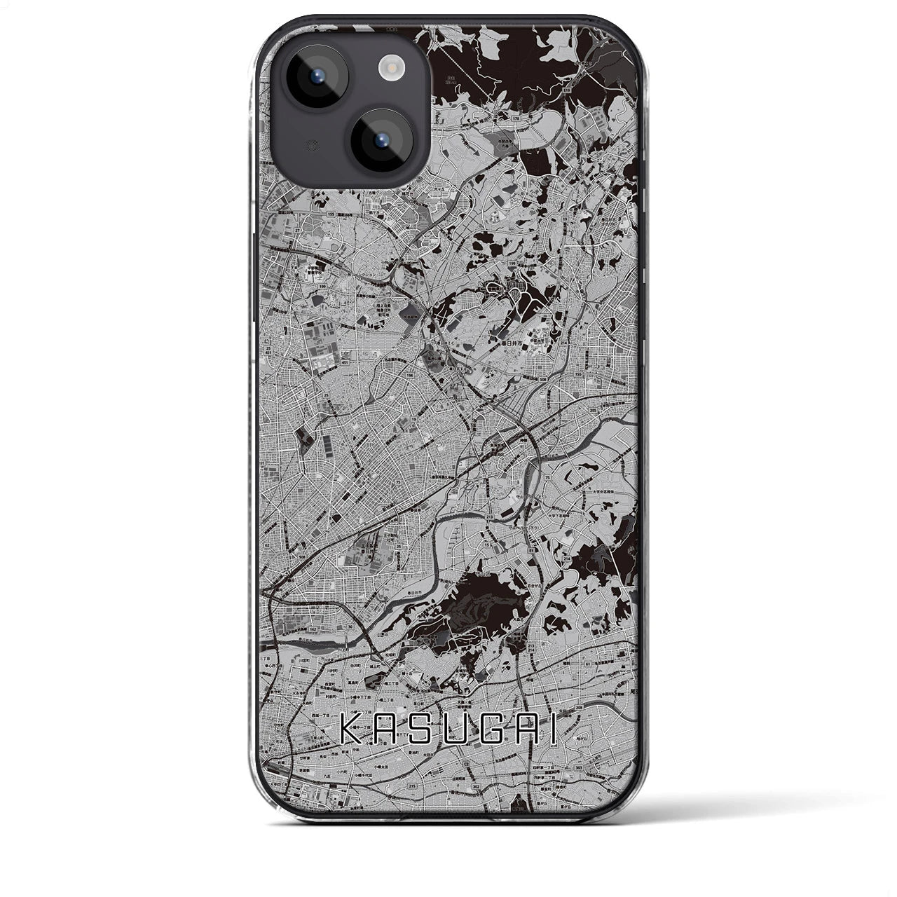 【春日井(愛知県)】地図柄iPhoneケース(クリアタイプ)