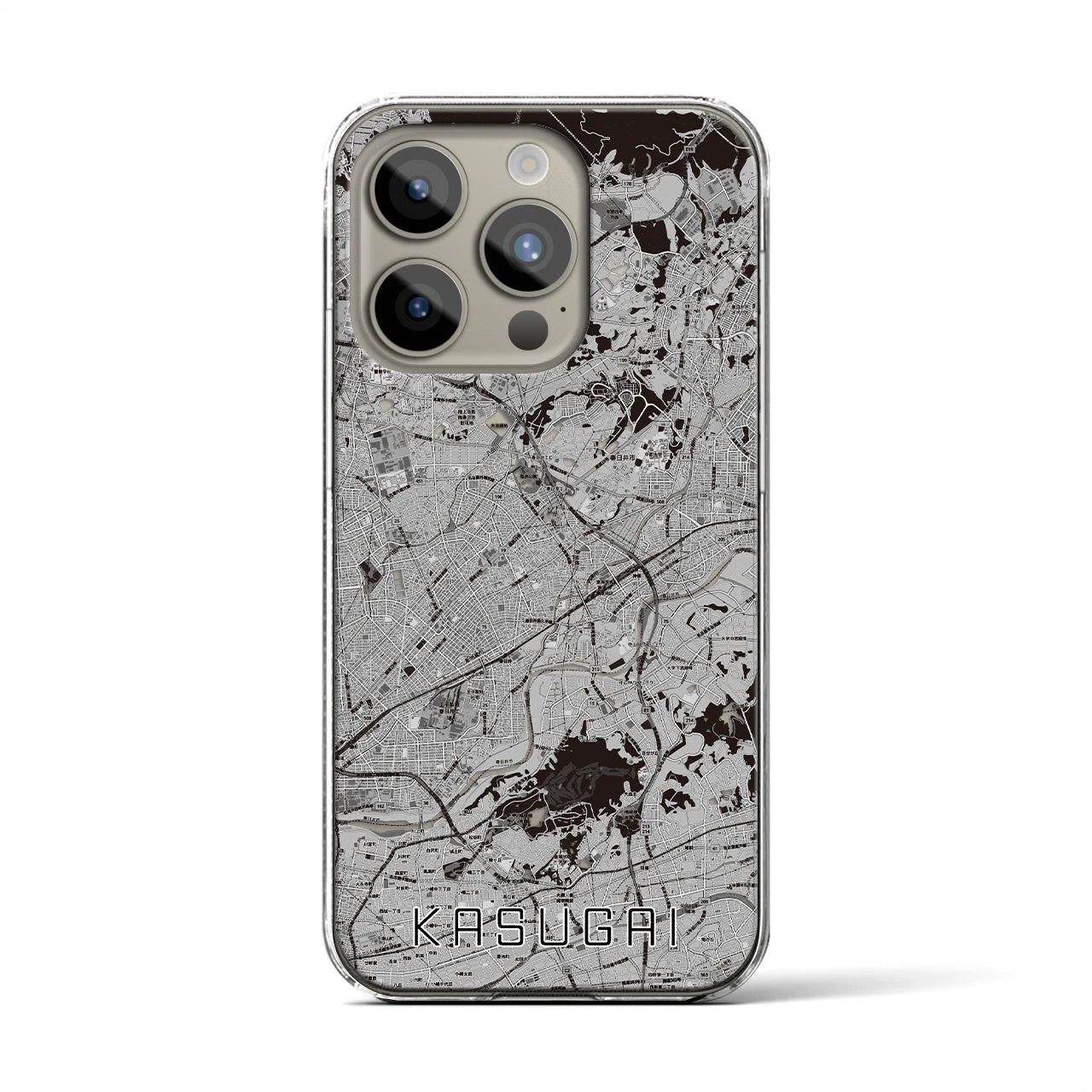 【春日井(愛知県)】地図柄iPhoneケース(クリアタイプ)