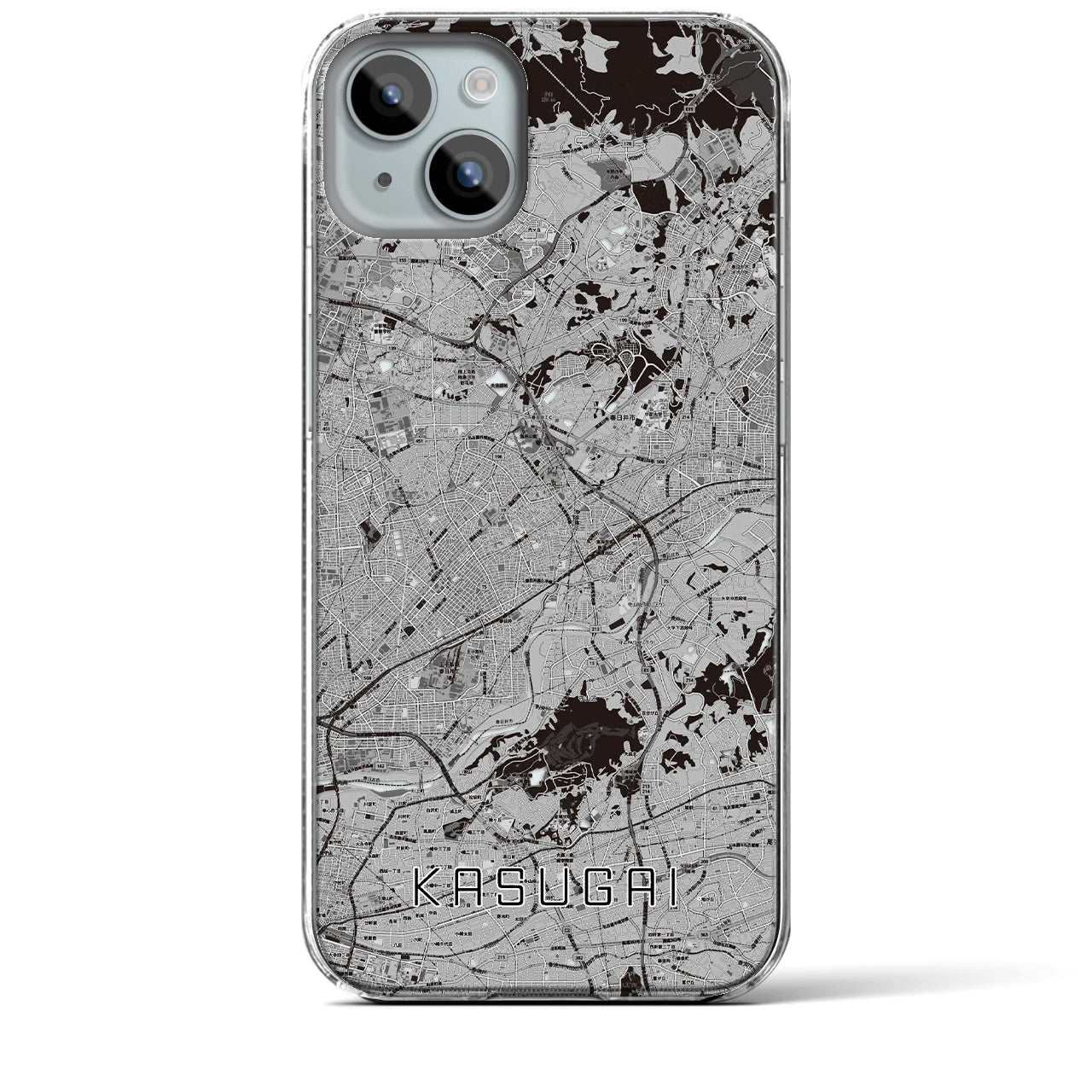 【春日井(愛知県)】地図柄iPhoneケース(クリアタイプ)