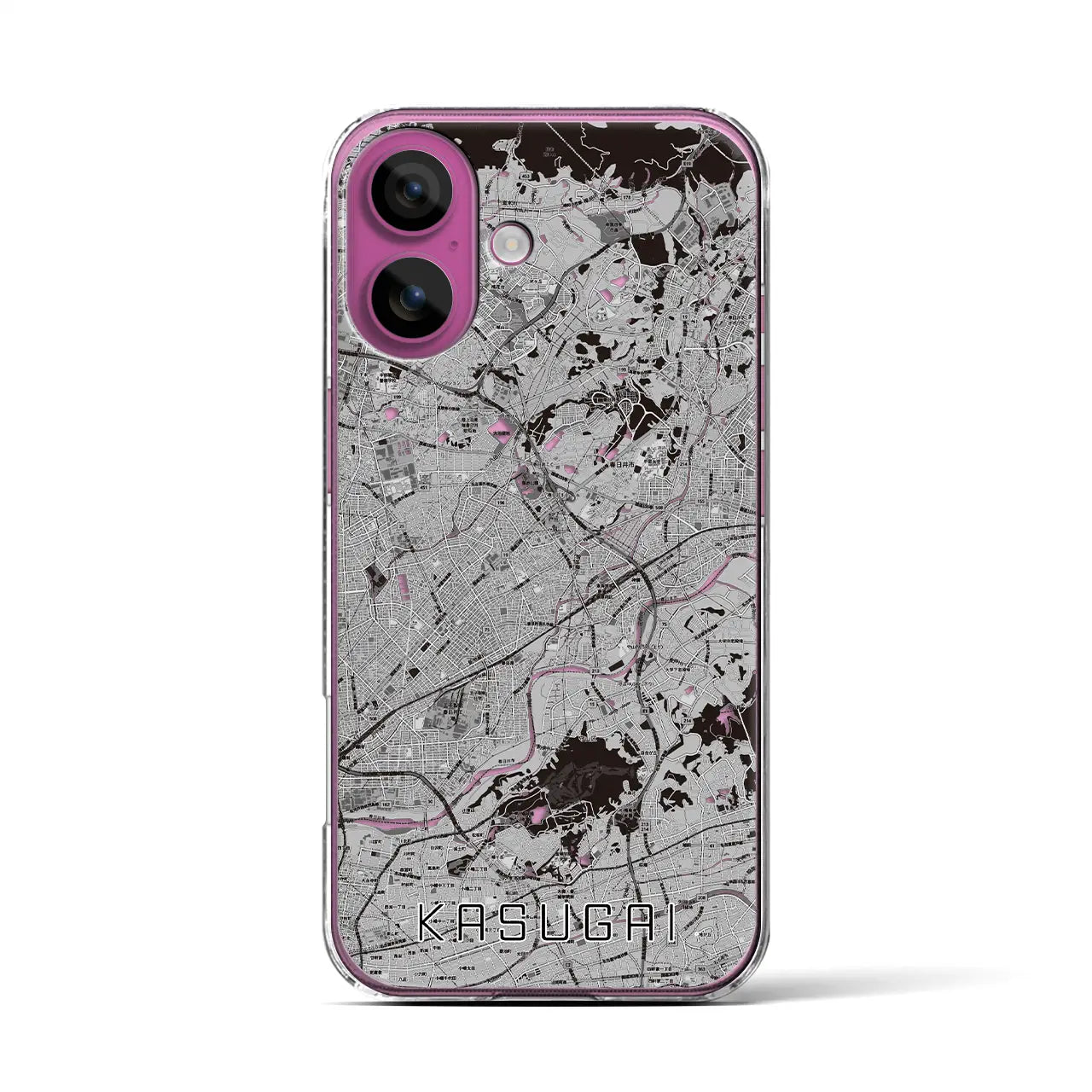 【春日井(愛知県)】地図柄iPhoneケース(クリアタイプ)