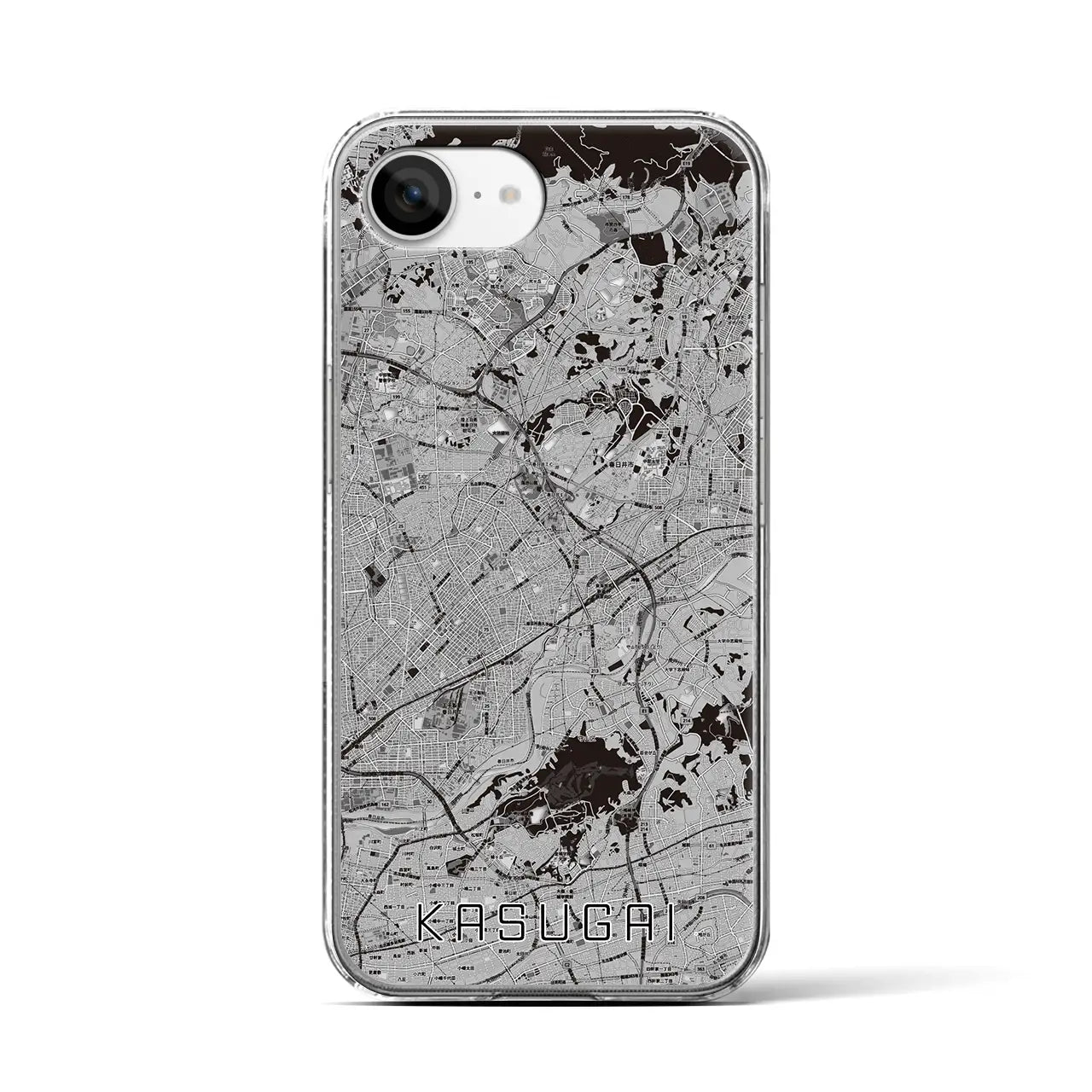 【春日井(愛知県)】地図柄iPhoneケース(クリアタイプ)