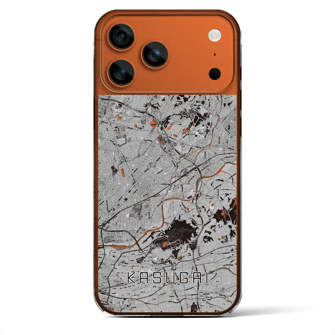 【春日井(愛知県)】地図柄iPhoneケース(クリアタイプ)