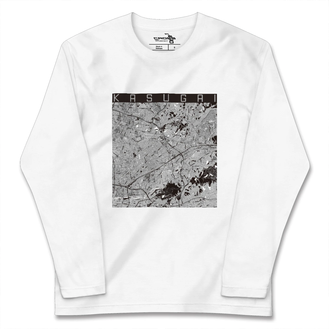 【春日井(愛知県)】地図柄ロングスリーブTシャツ