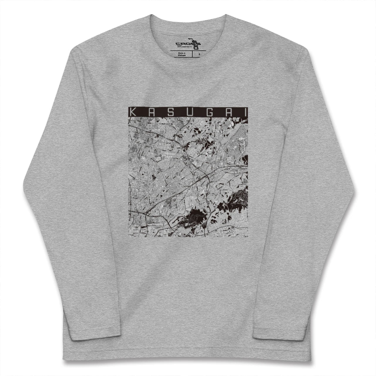 【春日井(愛知県)】地図柄ロングスリーブTシャツ