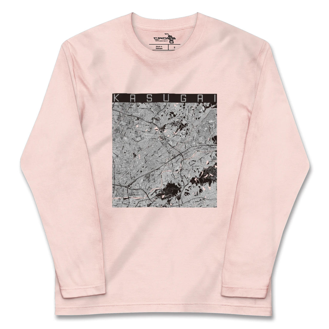 【春日井(愛知県)】地図柄ロングスリーブTシャツ