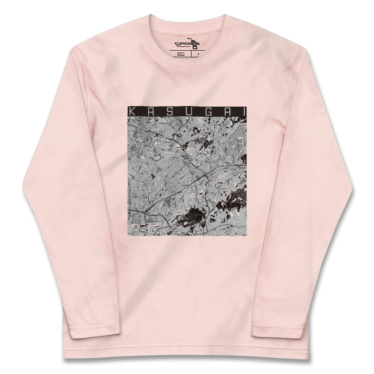 【春日井(愛知県)】地図柄ロングスリーブTシャツ