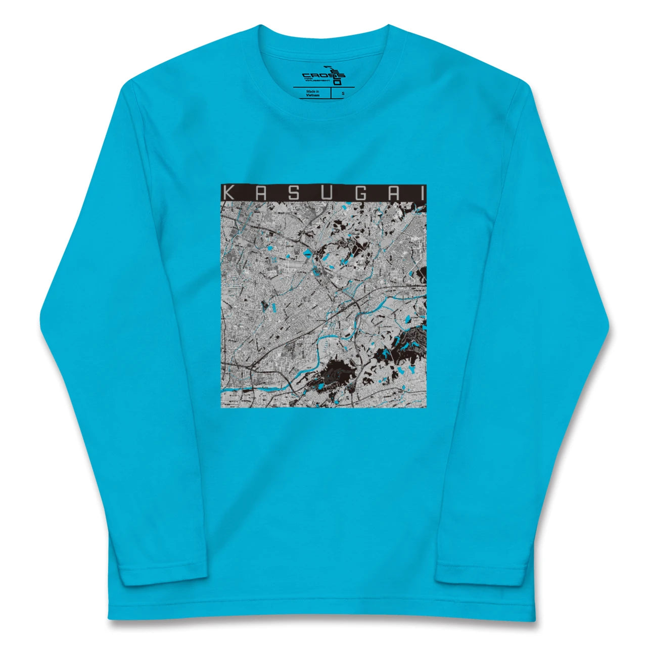 【春日井(愛知県)】地図柄ロングスリーブTシャツ